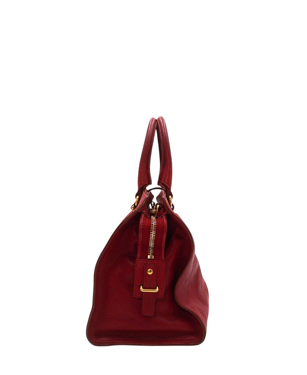Chyc Cabas Leather Tote Pink