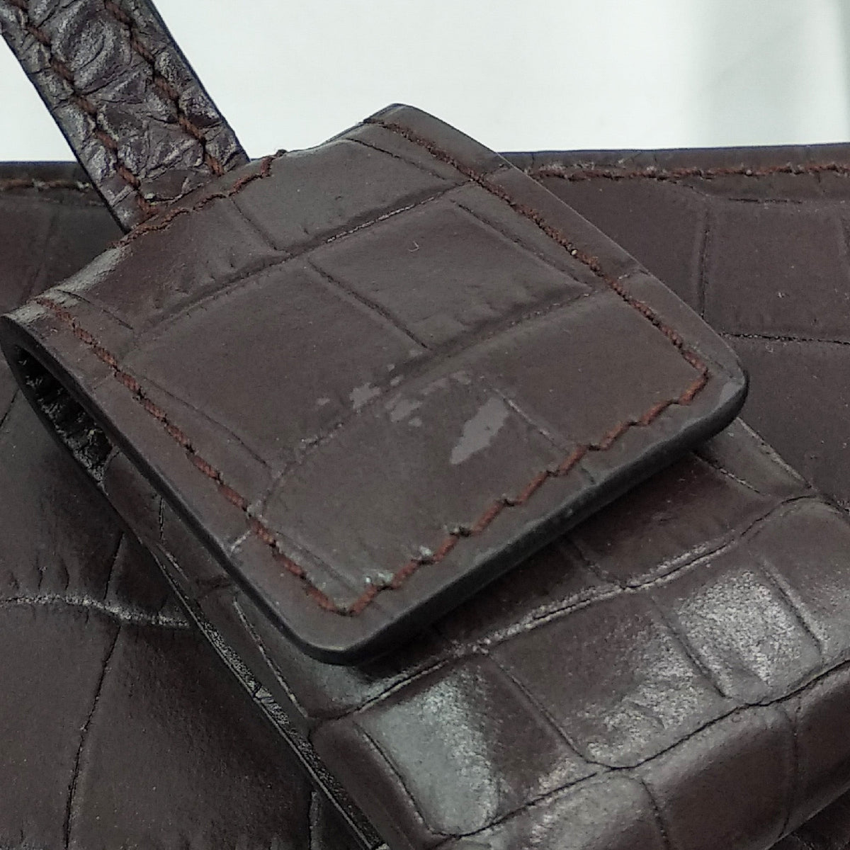Classic Baby Sac De Jour Crocodile Embossed Dark Brown