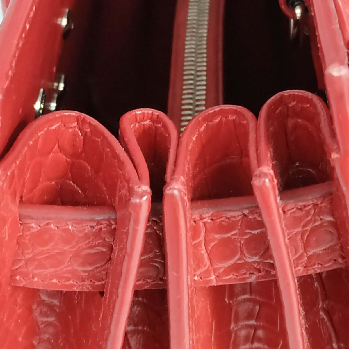 Classic Baby Sac De Jour Crocodile Embossed Red