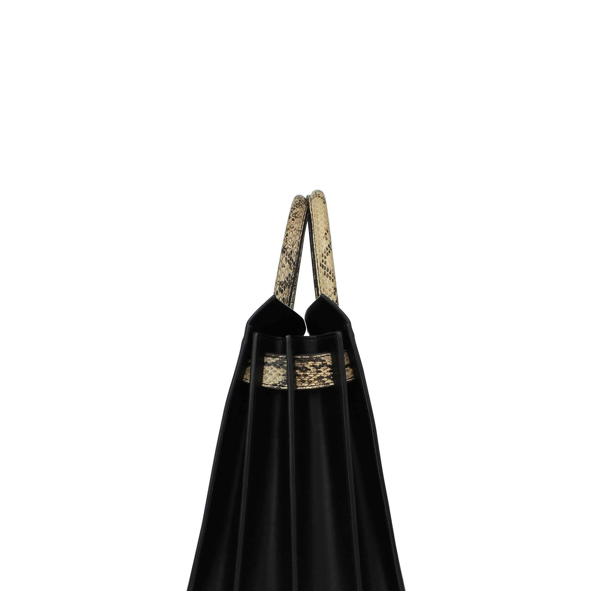 Classic Small Sac De Jour Python-Trimmed Black