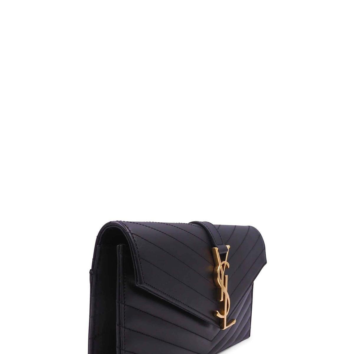 Envelope Monogram Clutch Black