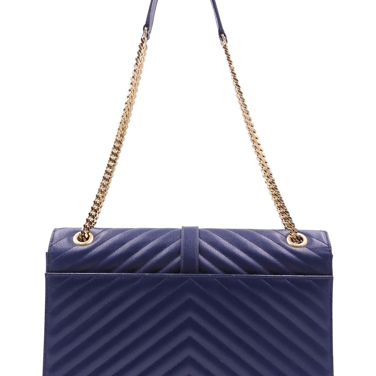 Large Matelasse Monogram Envelope Bag Blue
