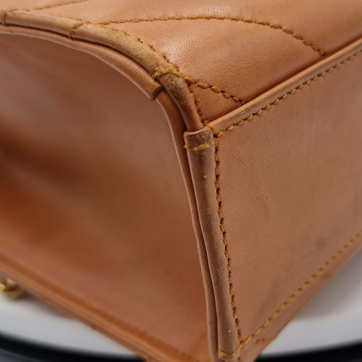 Large Matelasse Monogram Envelope Bag Burnt Orange