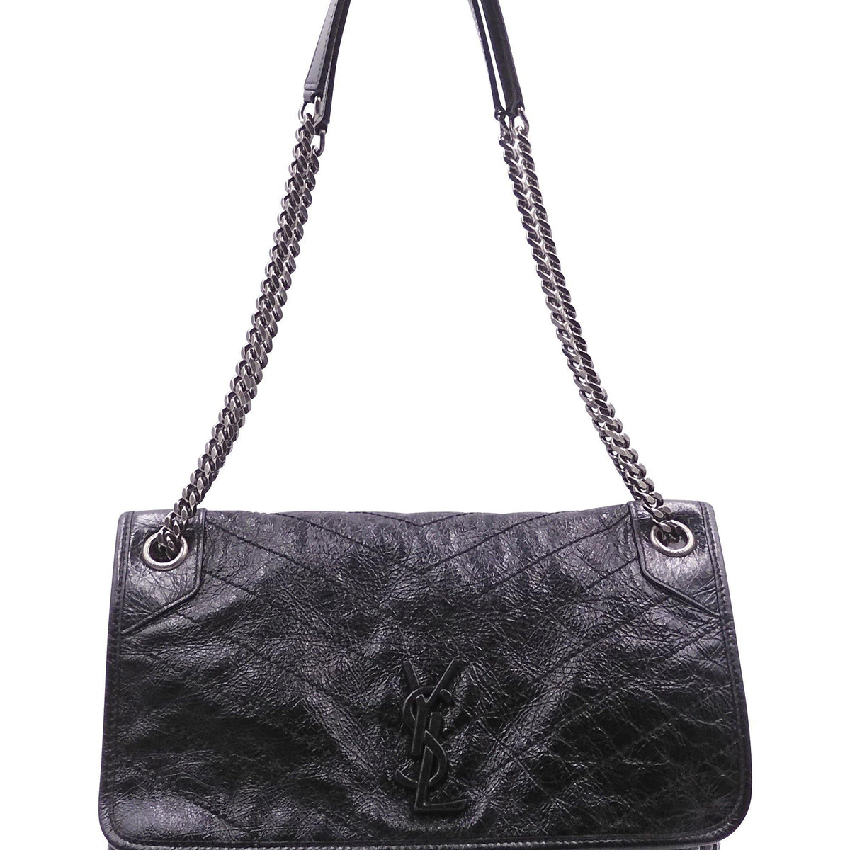 Large Niki Black with Silver Hardware Black