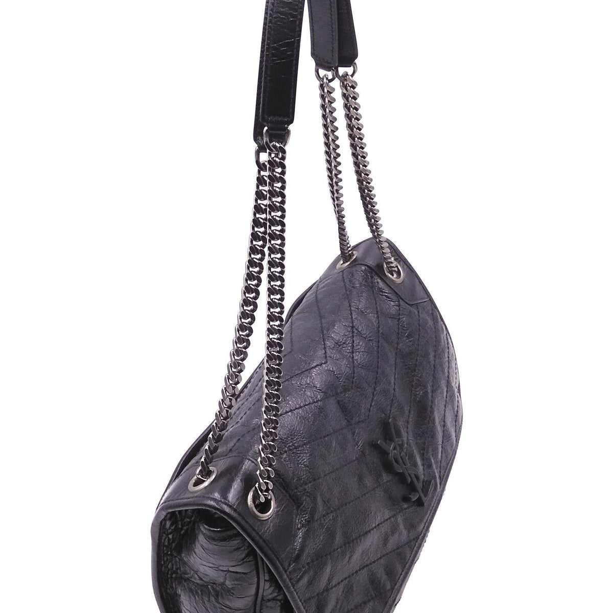 Large Niki Black with Silver Hardware Black