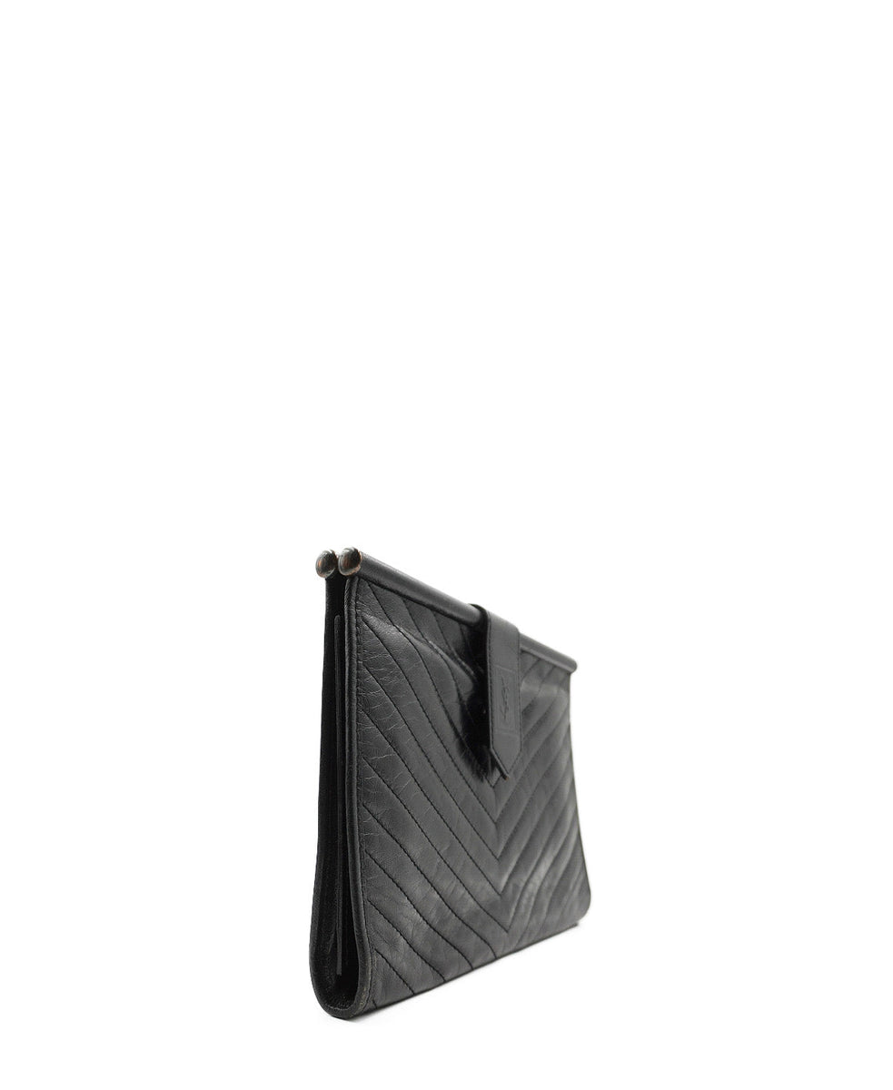 Leather Clutch Black