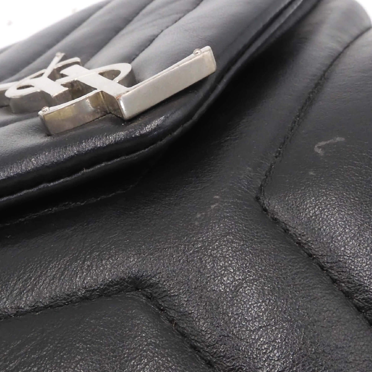 Loulou Medium Bag with Silver Hardware Black