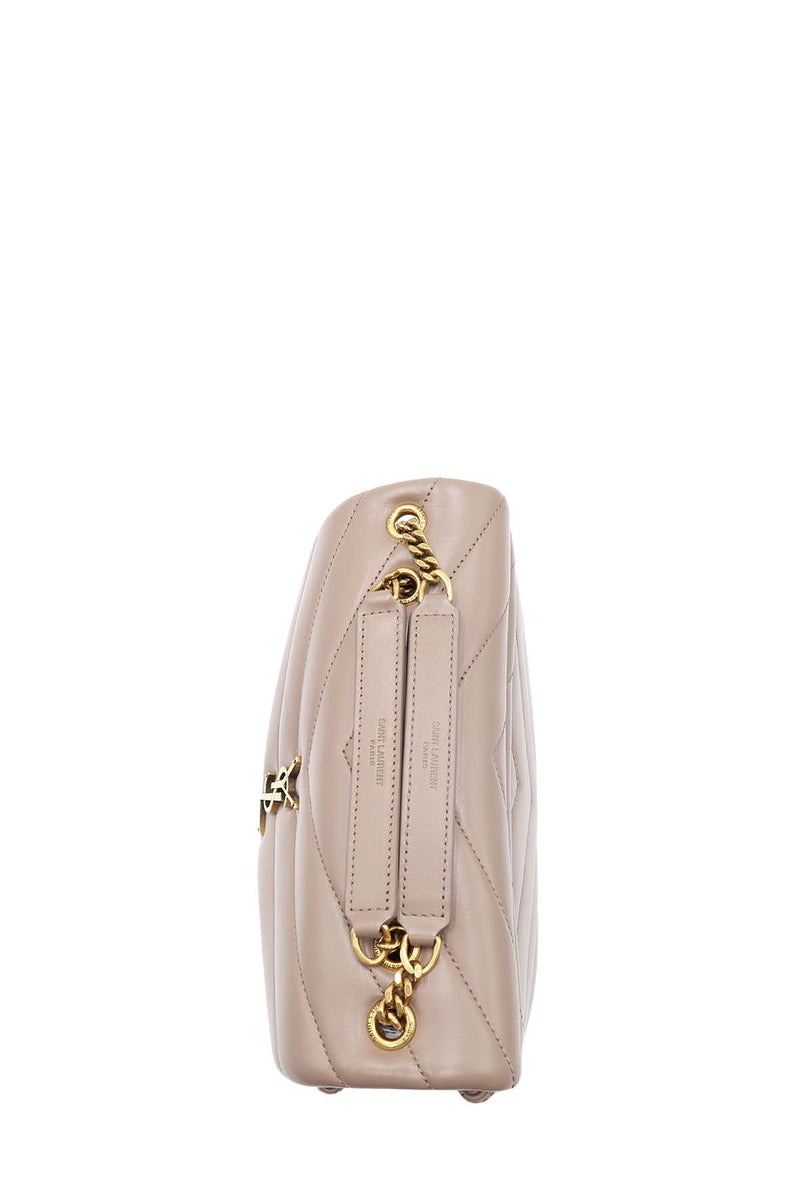 Loulou Small with Gold Hardware Dark Beige