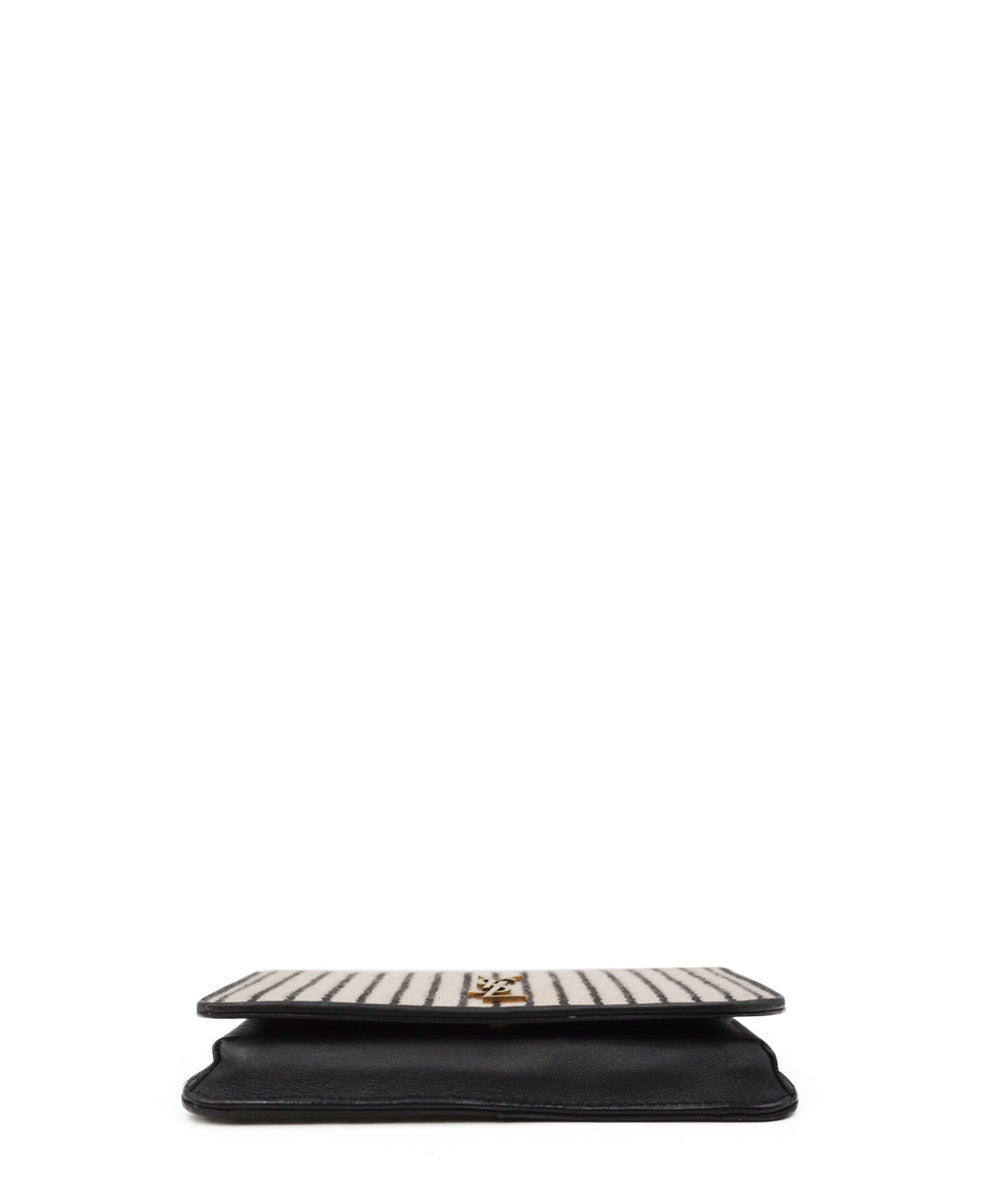 Monogram Cassandre Phone Holder Crossbody Black, Cream