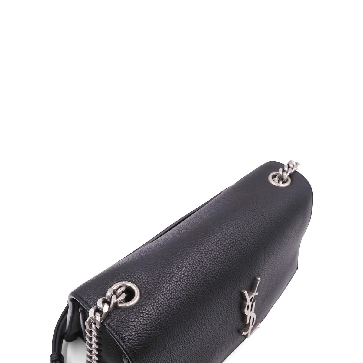 Monogram Fold Over Shoulder Bag Black