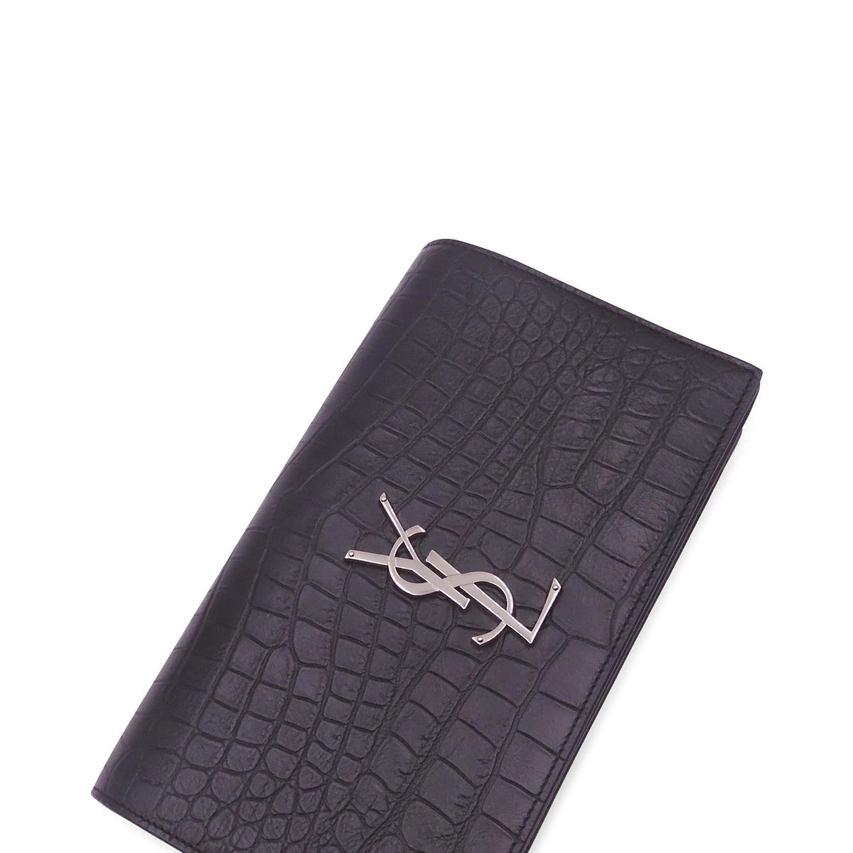Monogram Kate Clutch Crocodile Embossed Black