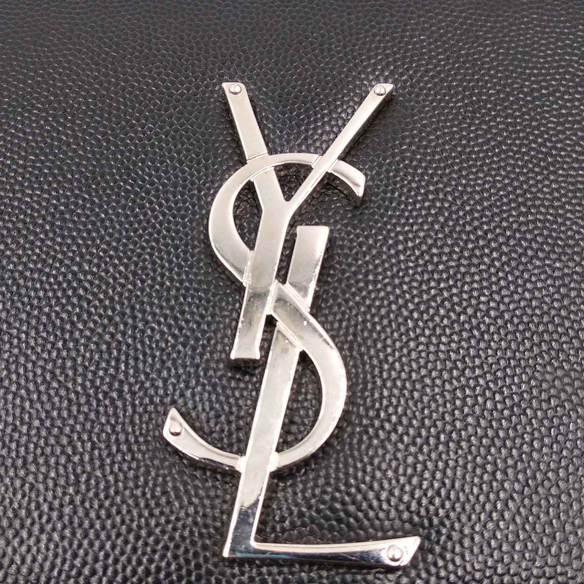 Monogram Medium Kate Black with Silver Hardware Black