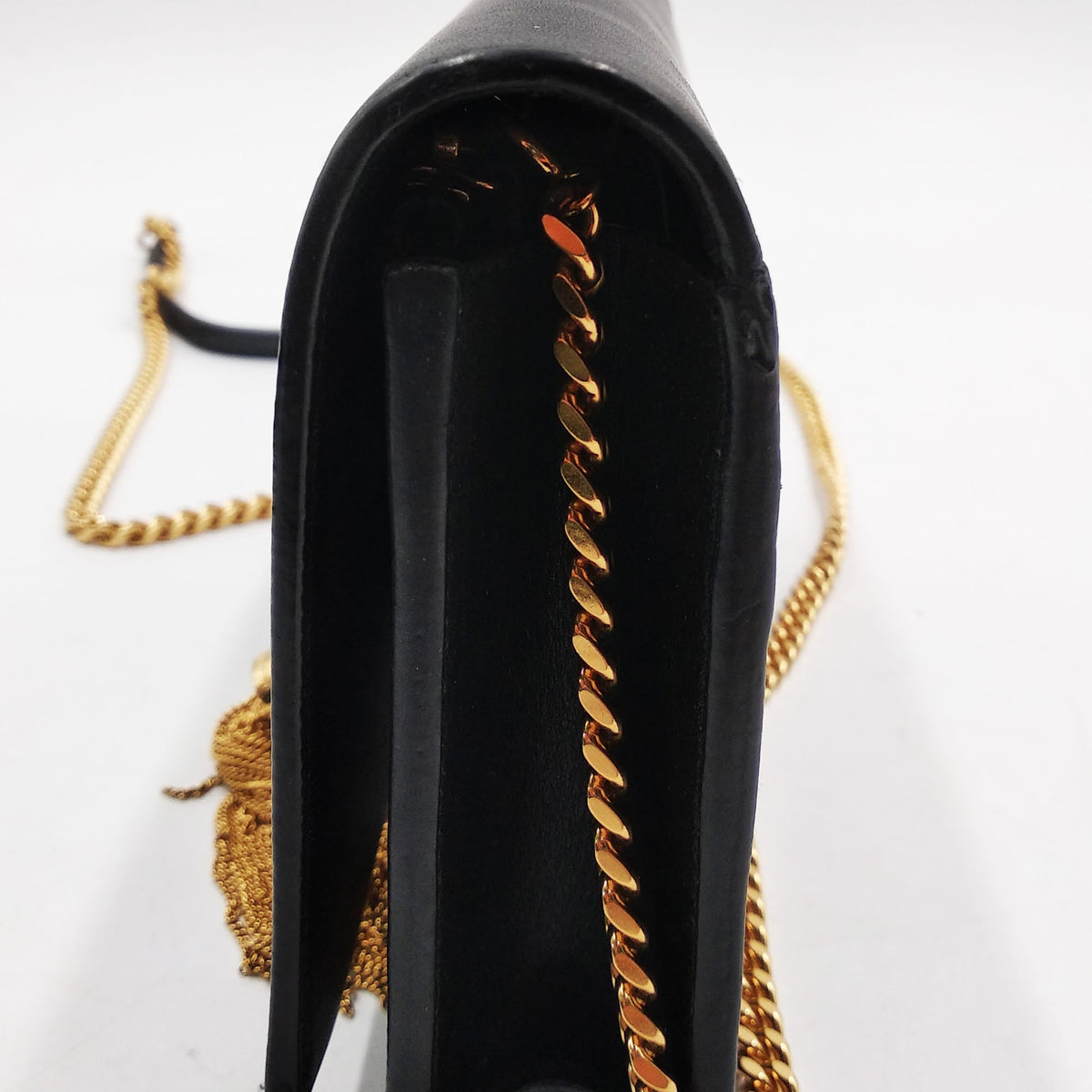 Monogram Small Kate with Tassel Black with Gold Hardware Black