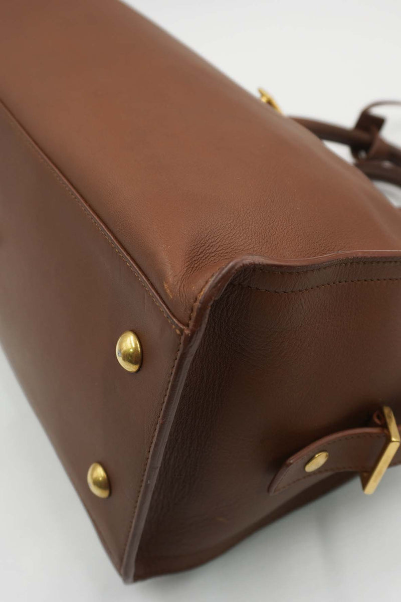 Small Cabas Y-Ligne Leather Brown