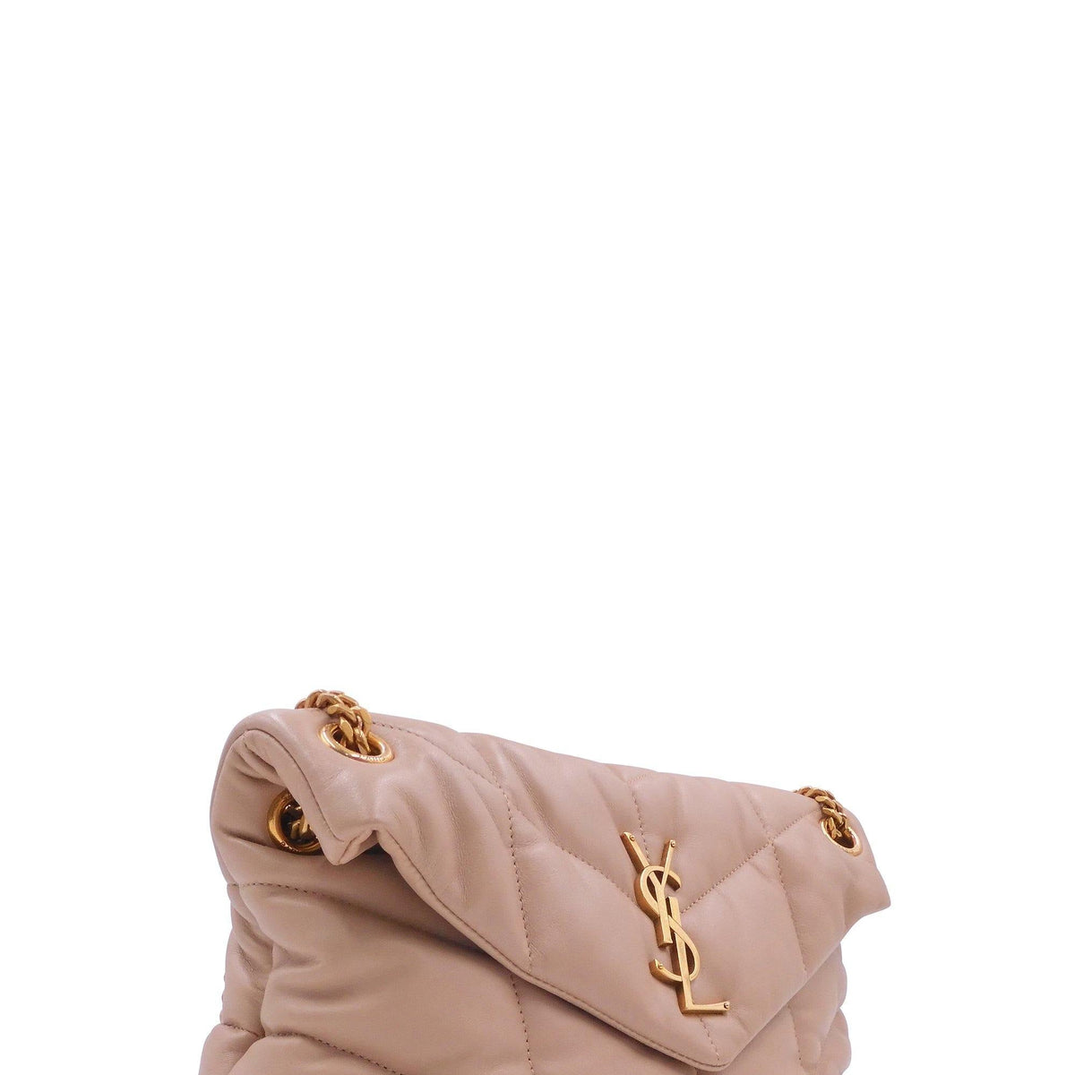 Small Loulou Puffer Bag Nude