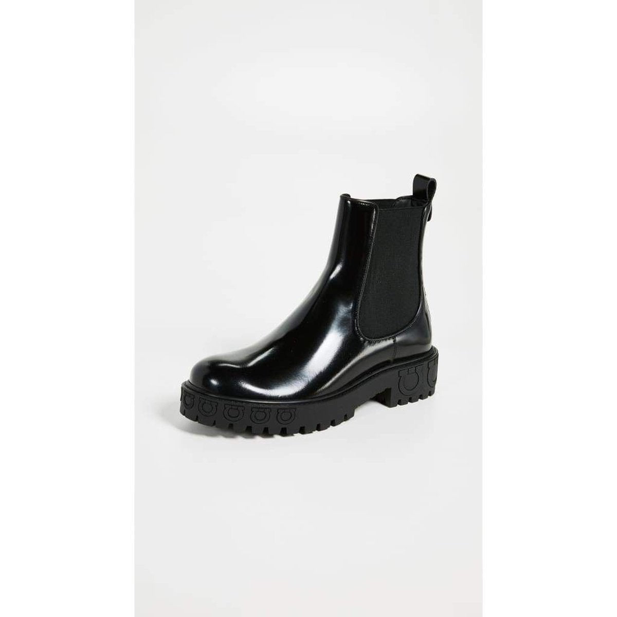 Varsi Leather Gancini-Sole Chelsea Boots