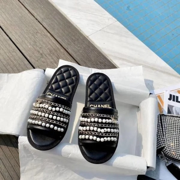 Chanel Pearl Flats For Women