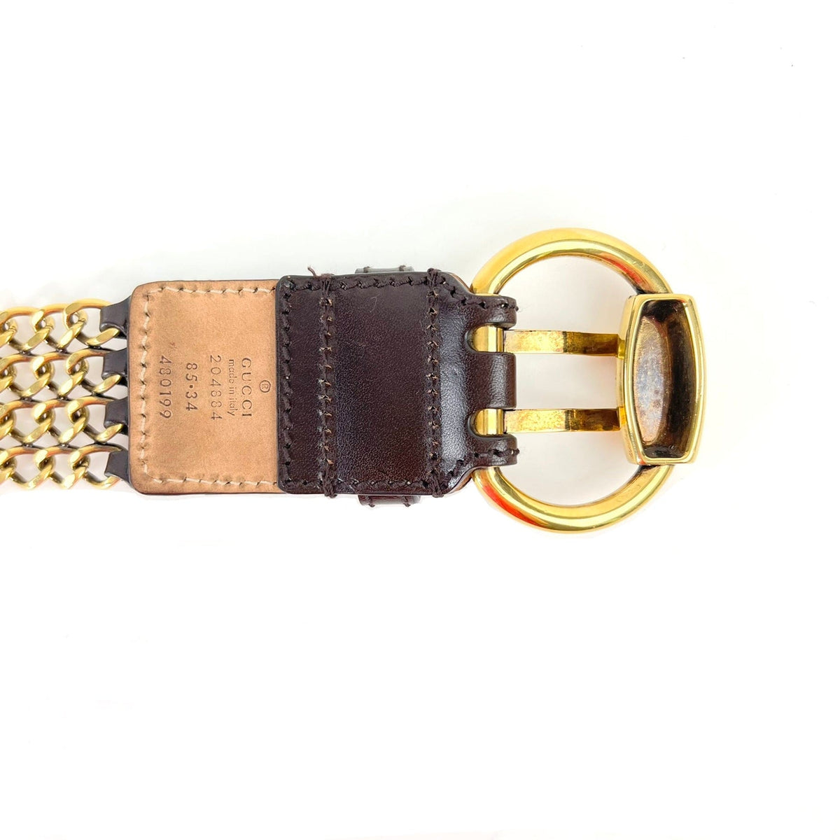 Top Quality Gucci Goldtoned Crest Charms Belt