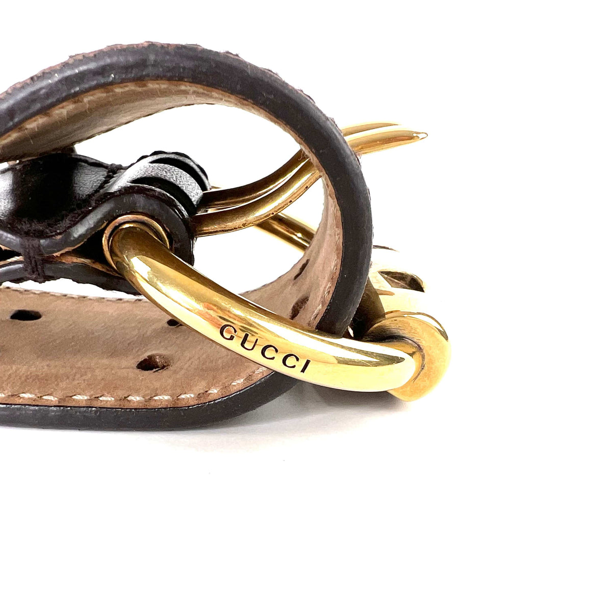 Top Quality Gucci Goldtoned Crest Charms Belt