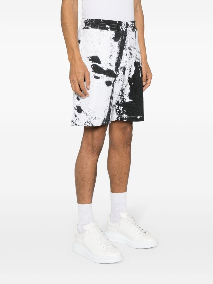 Alexander Mcqueen Men Printed Organic Cotton Shorts