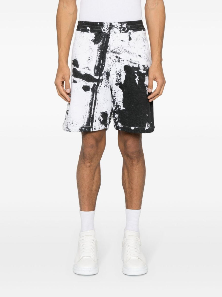 Alexander Mcqueen Men Printed Organic Cotton Shorts