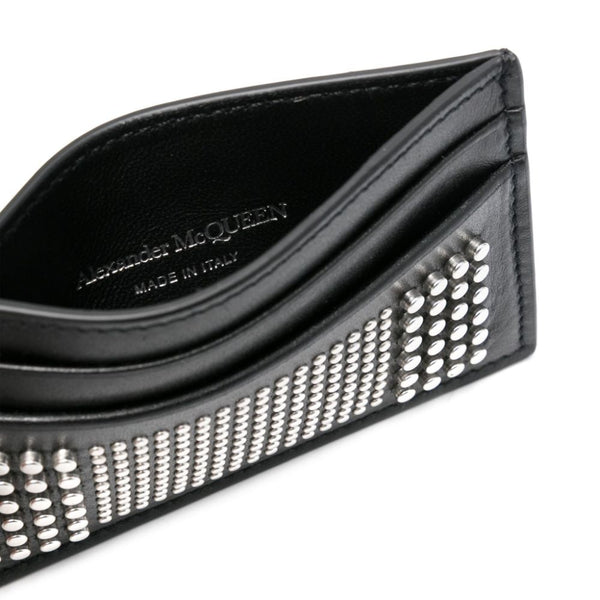 Alexander Mcqueen Men Studded Leather Card Case