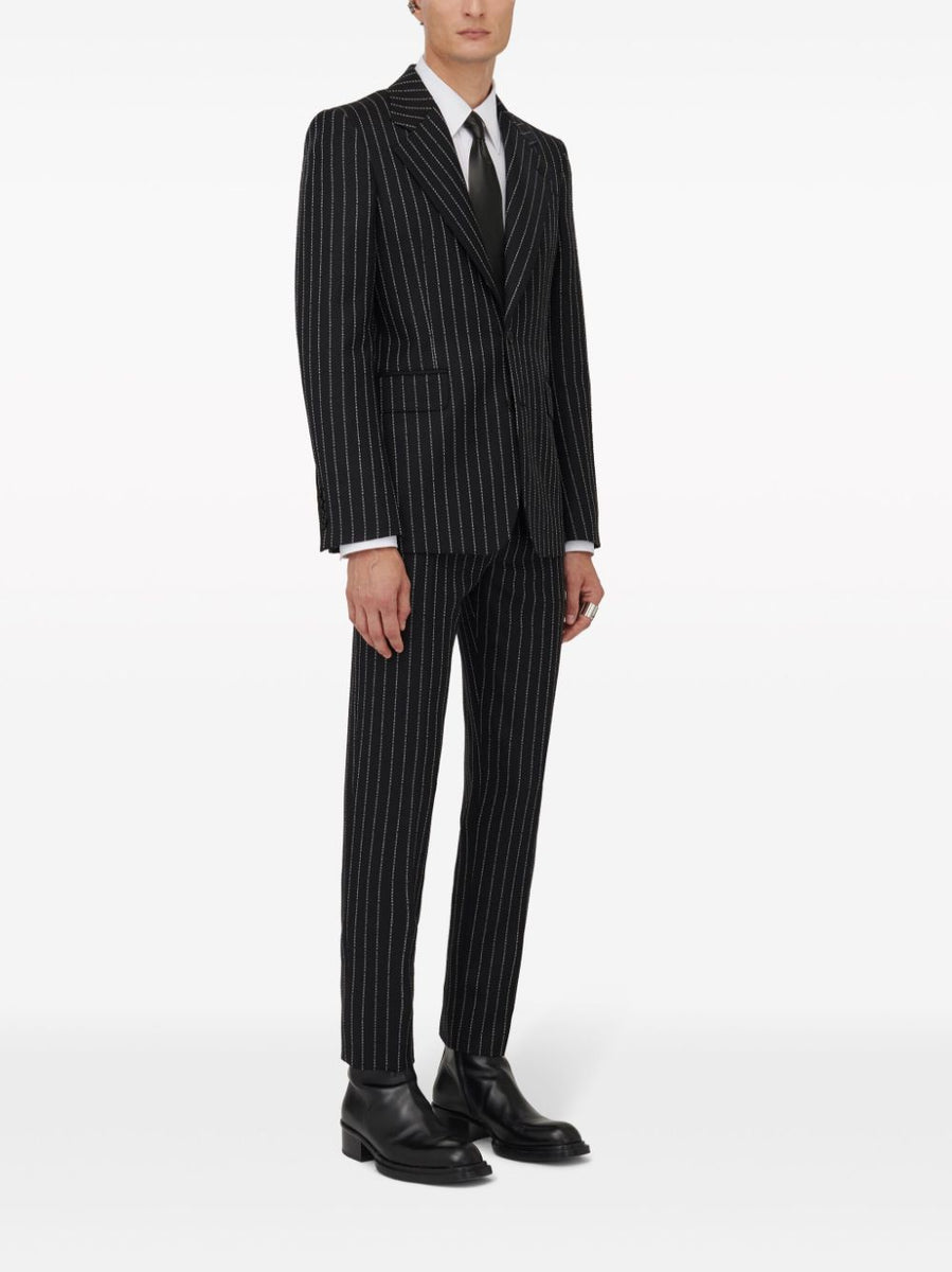 Alexander Mcqueen Men Pinstripe Single-Breasted Jacket