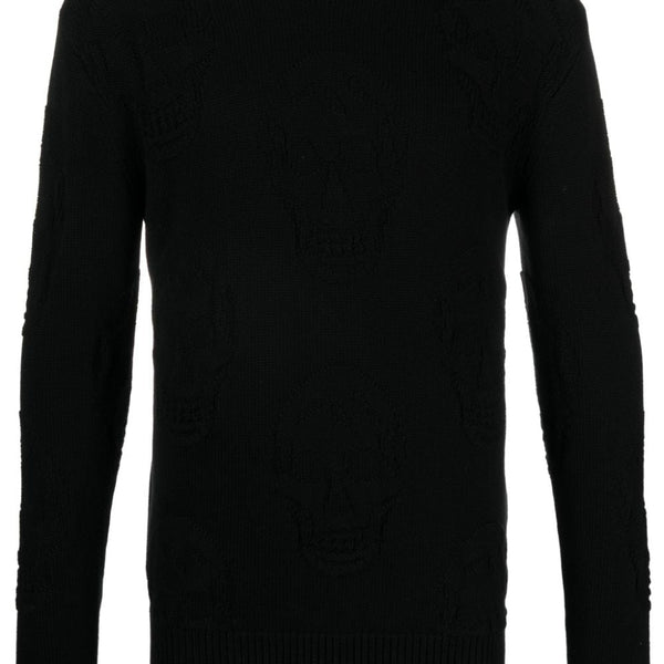 Alexander Mcqueen Men Skull Knitted Cotton Jumper
