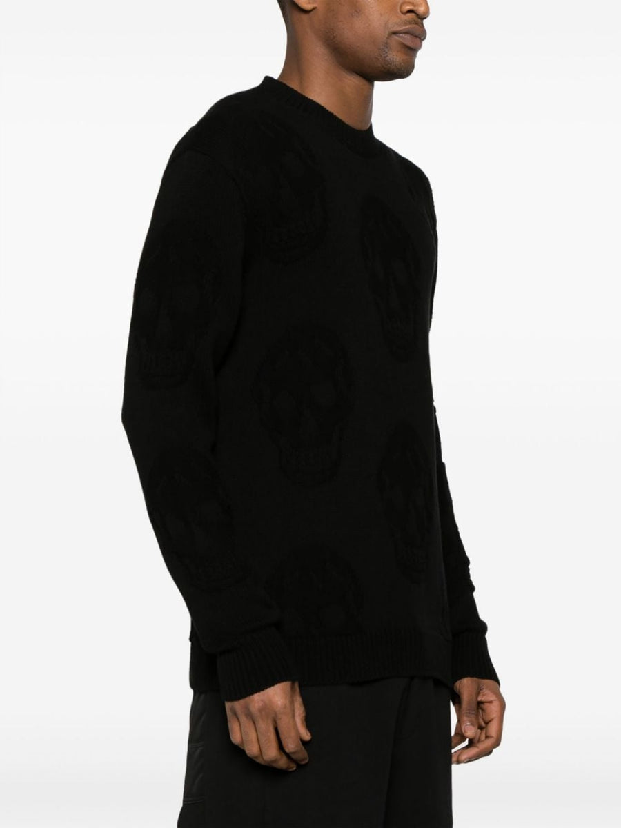 Alexander Mcqueen Men Skull Knitted Cotton Jumper