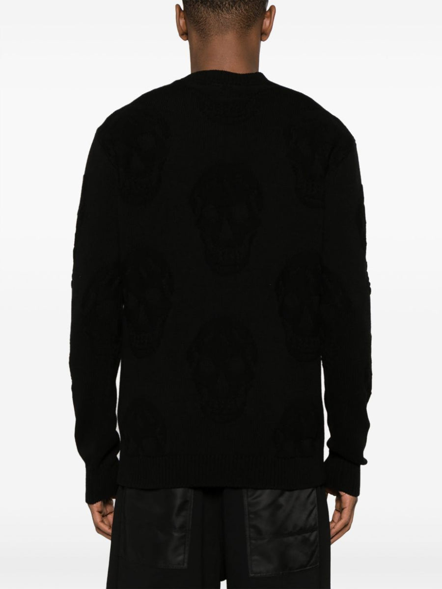 Alexander Mcqueen Men Skull Knitted Cotton Jumper