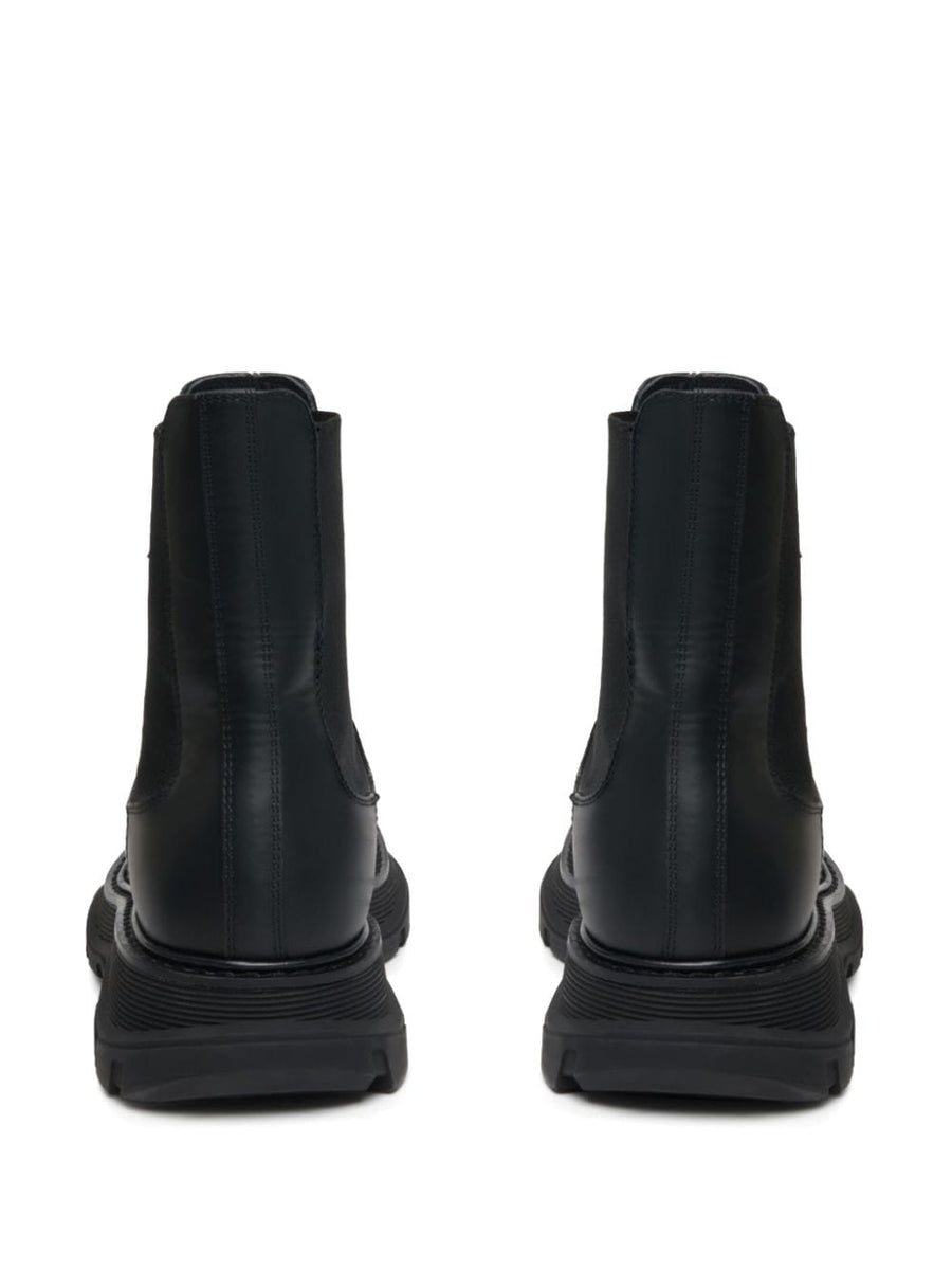 Alexander Mcqueen Men Leather Chelsea Boots