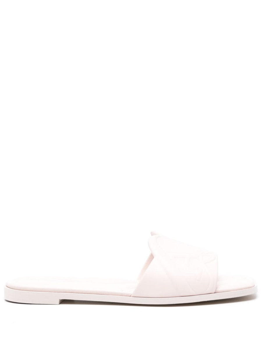 Alexander Mcqueen Women Leather Flat Sandals