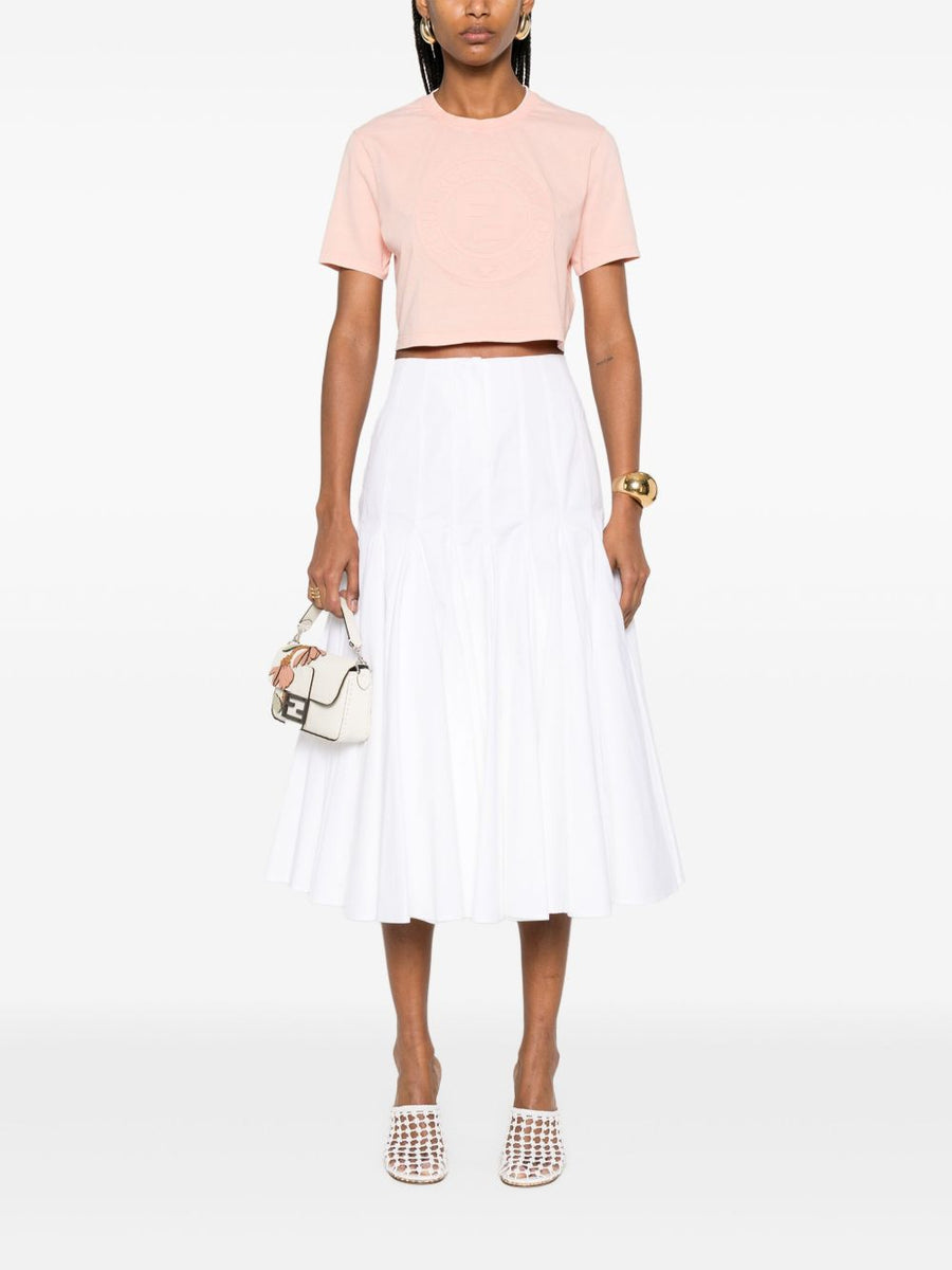 Fendi Women Logo Cotton T-Shirt