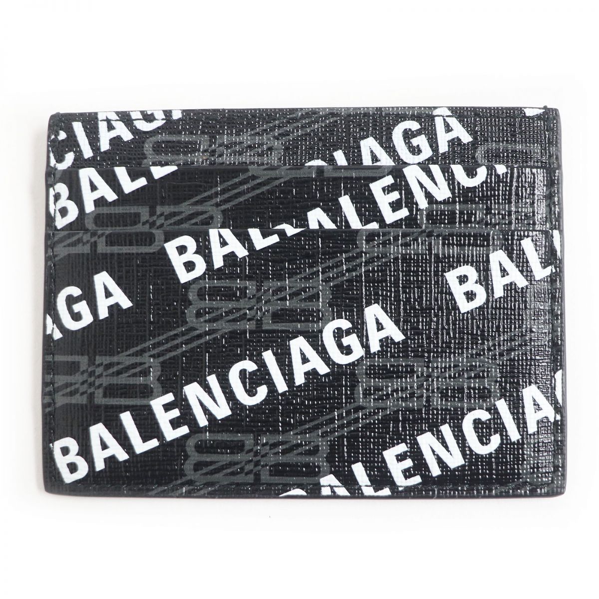 balenciaga BB Logo Leather PVC Card Holder