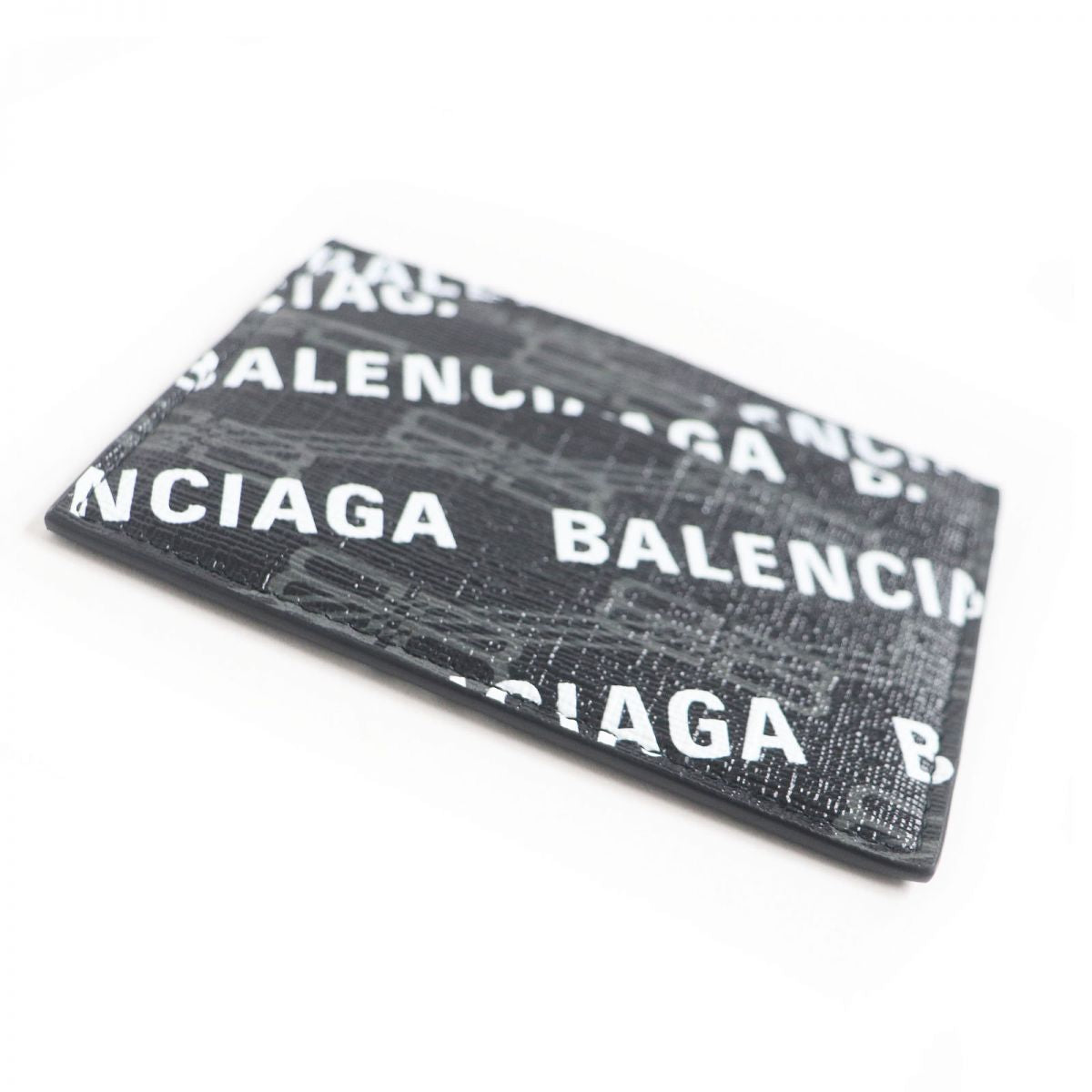 balenciaga BB Logo Leather PVC Card Holder