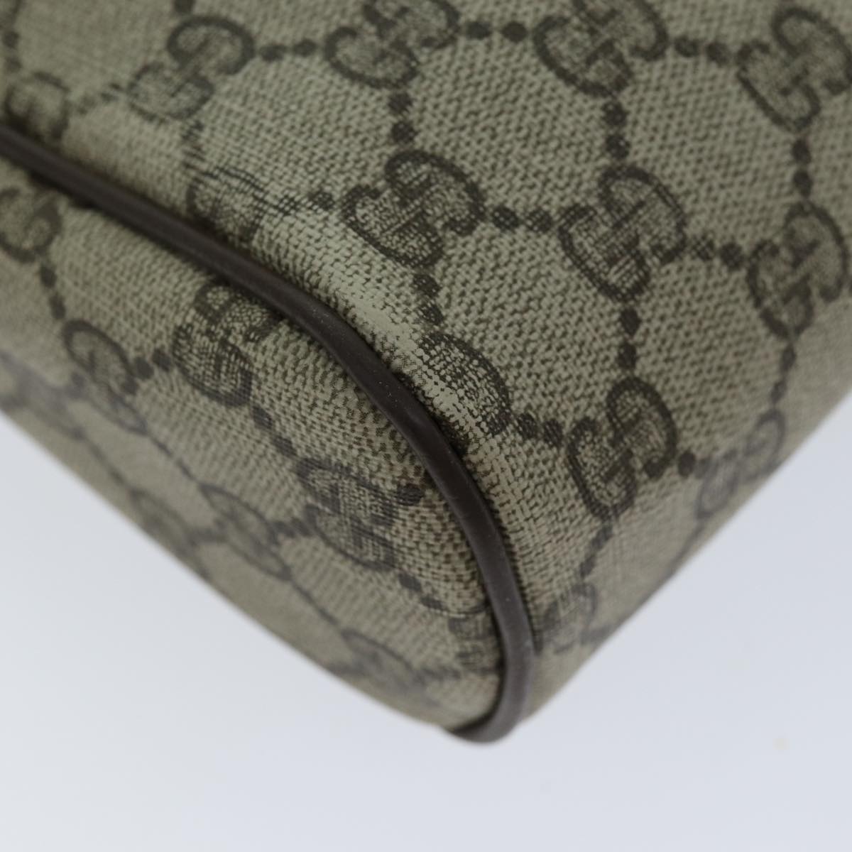 GUCCI GG Supreme Web Sherry Line Clutch Bag Beige Red 63 014 3553 Auth th4948