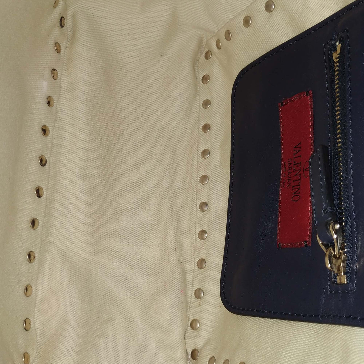 Mini Rockstud Tote Navy