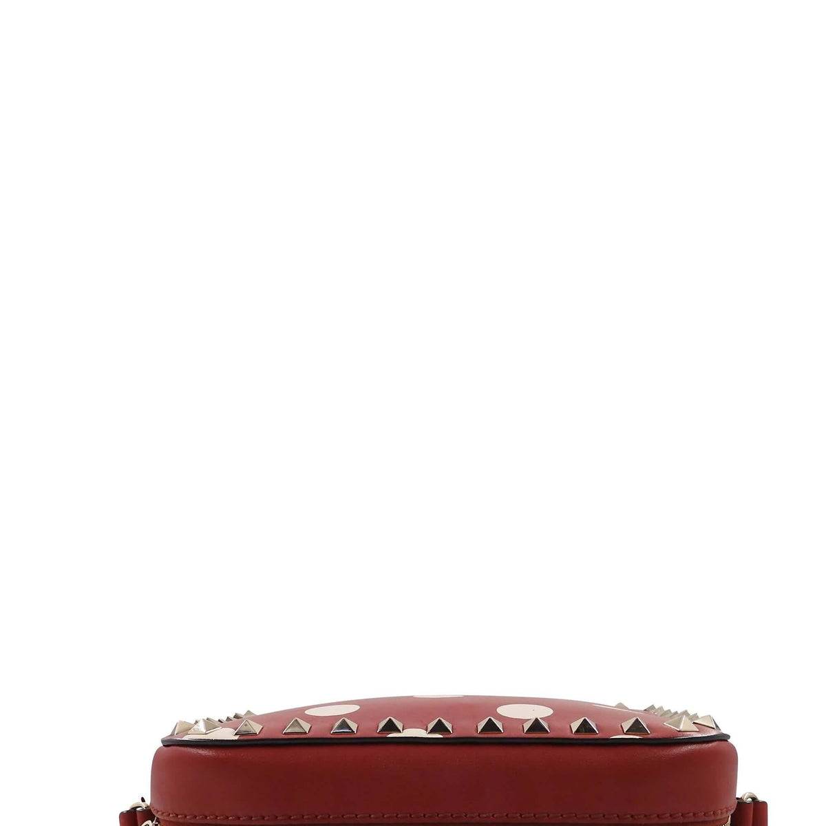 Polka Dot Rockstud Camera Bag Red