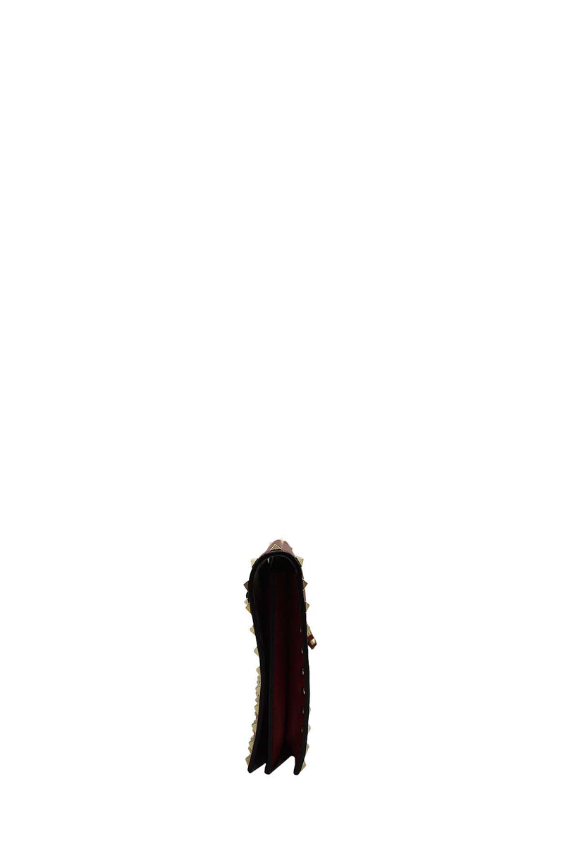 Rockstud Wristlet Leather Red