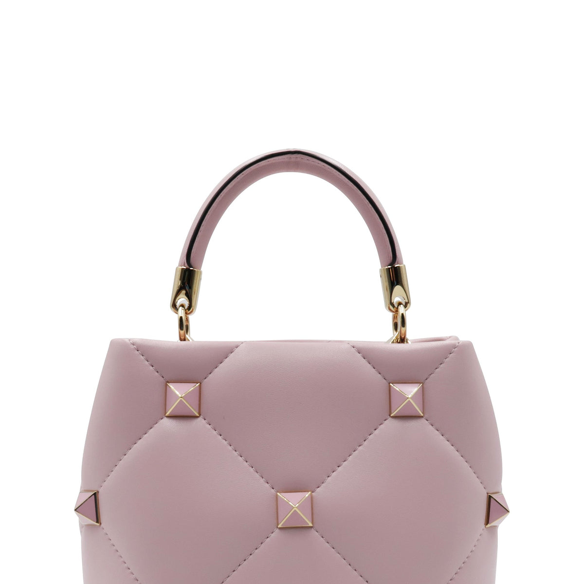 Small Roman Stud the Handle Bag Blush Pink