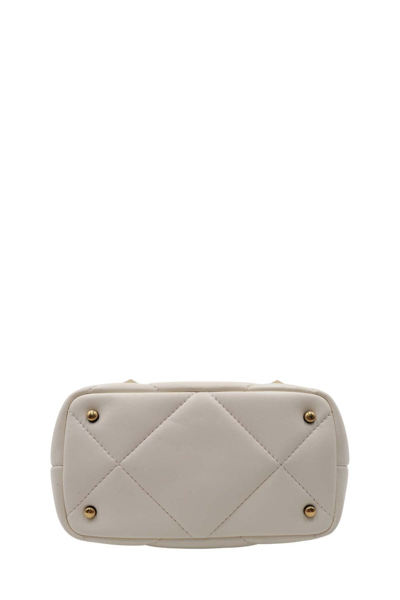Small Roman Stud the Handle Bag White