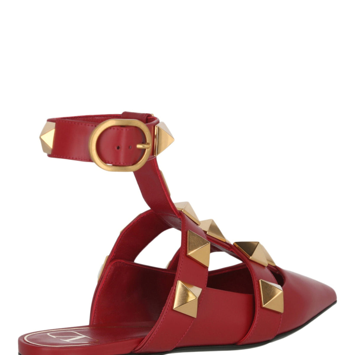 Valentino Womens Roman Stud Ballerina Shoe