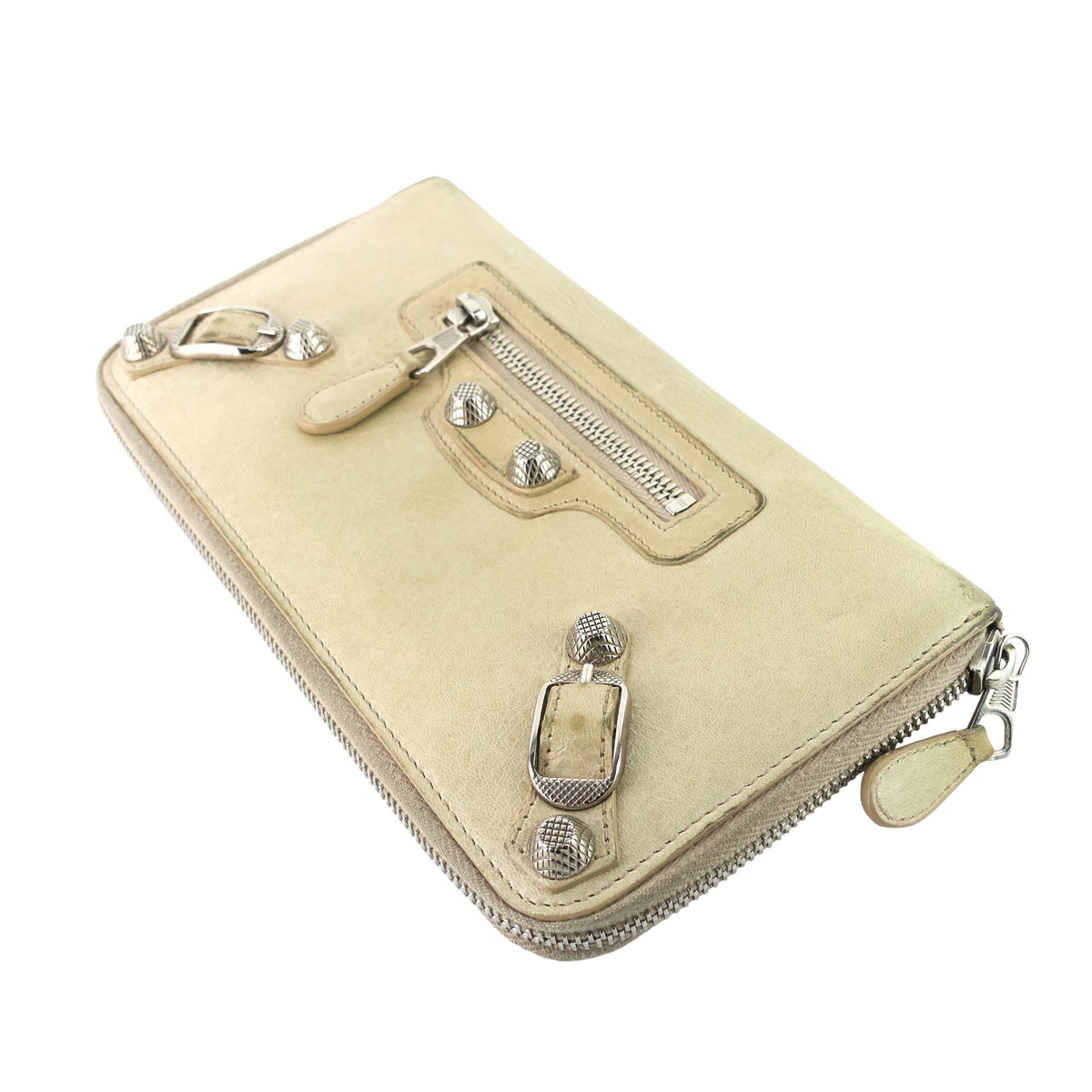 balenciaga Long Zipper Agneau Leather Wallet