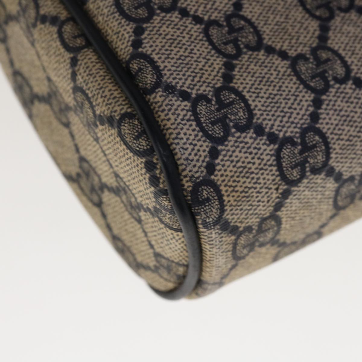 GUCCI GG Supreme Sherry Line Clutch Bag Red Navy 63 01 012 Auth yk10298