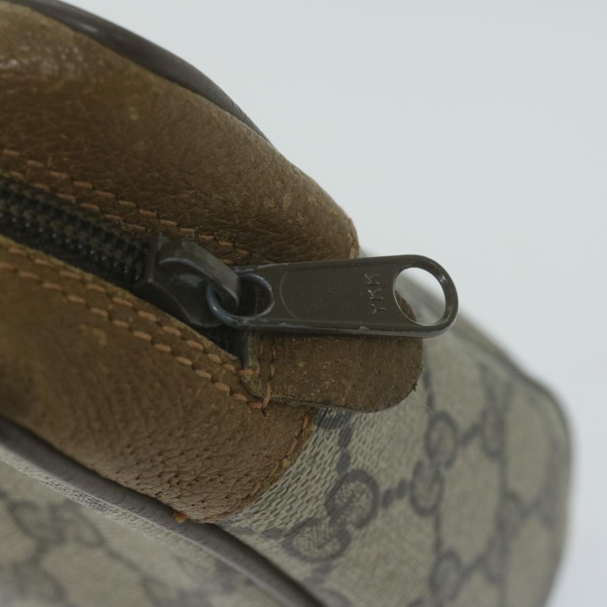 GUCCI GG Supreme Web Sherry Line Clutch Bag PVC Beige 89 01 012 Auth yk10592