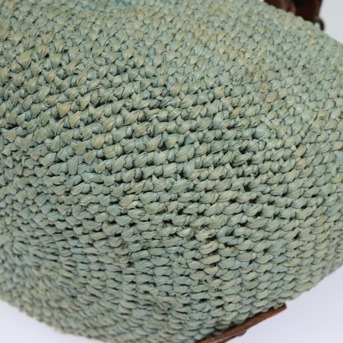 balenciaga Hand Bag Raffia Blue 236741 Auth yk13377