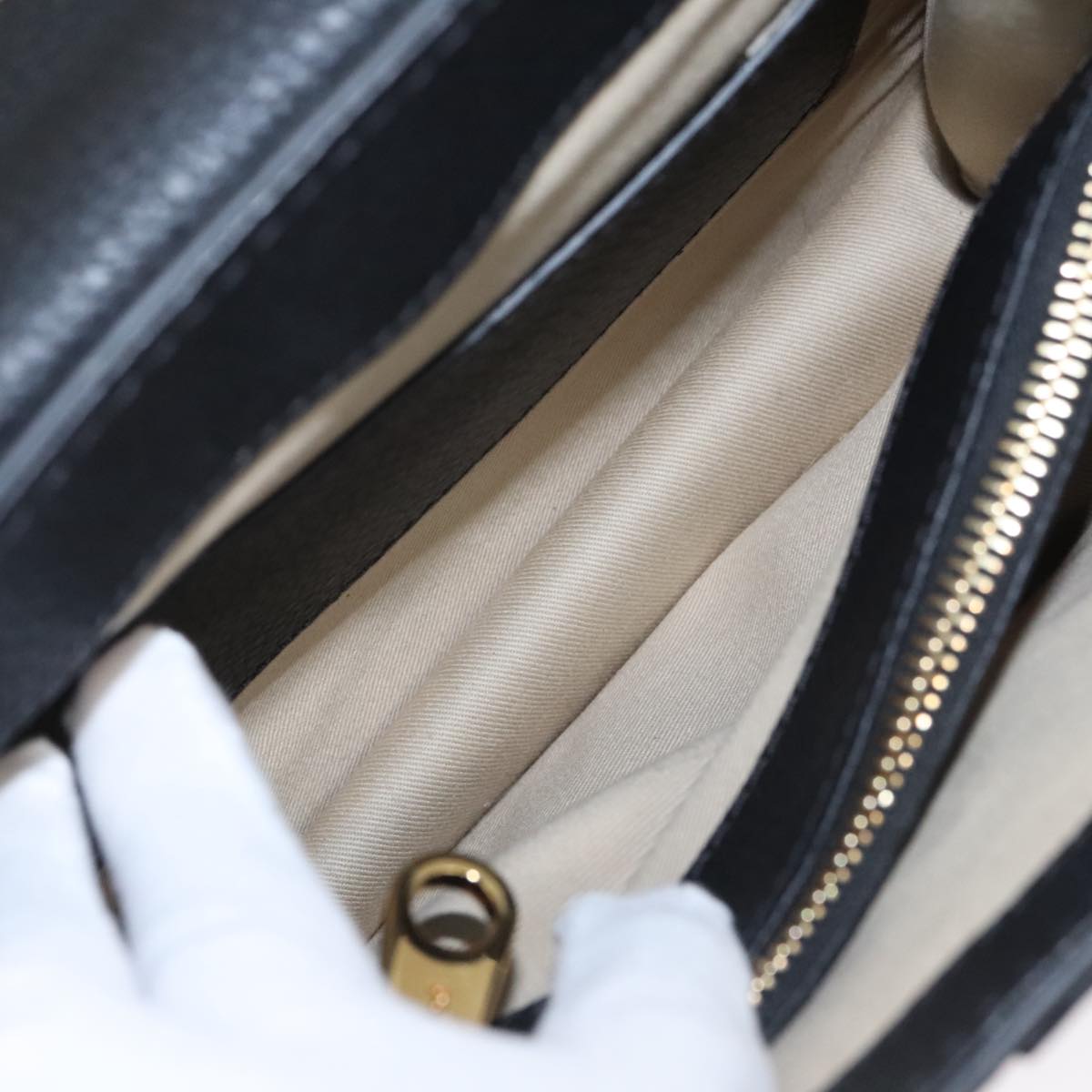 Chloe Small Day Abbey Hand Bag Leather 2way Black yk16365A