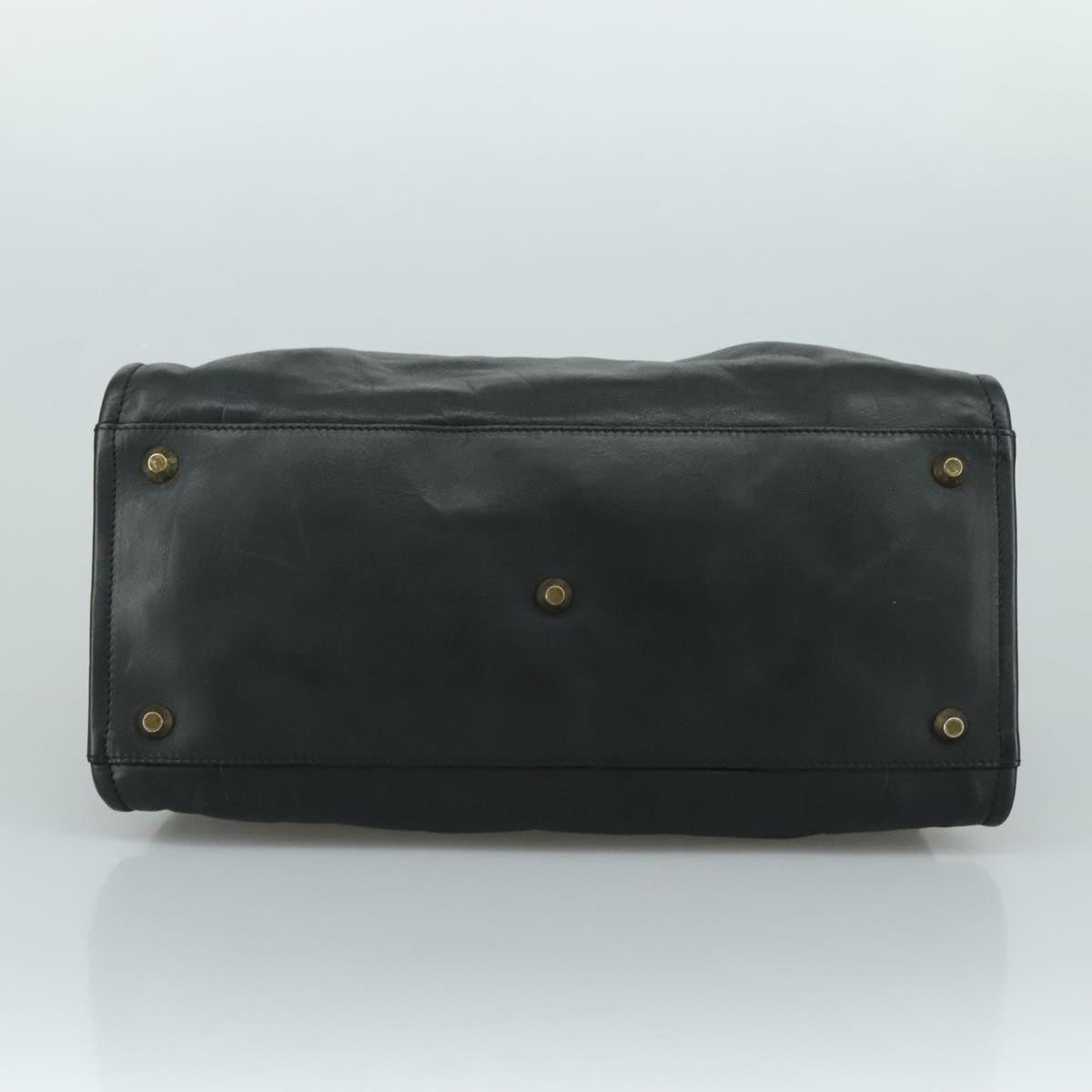 Chloe Victoria Hand Bag Leather 2way Black yk16517