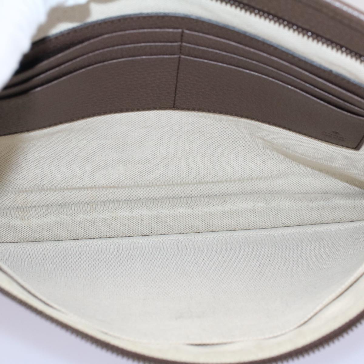 GUCCI Gg Canvas Web Sherry Line Clutch Bag Beige Red Green 597619 Auth Yk8242